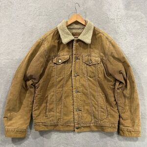Gap Jacket Mens Large‎ Corduroy Sherpa Lined Trucker Y2K 90s Chore Barn Stretch
